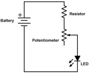 Potentiometer as variable resistor