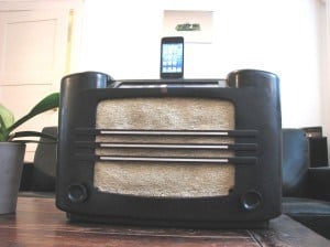 Modified radio iphone dock project