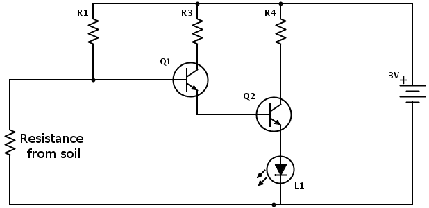 Schematics diagram of a prototype circuit