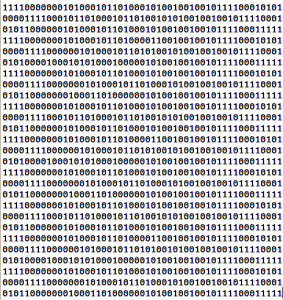 Binary number system - ones and zeroes