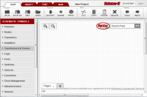 Schemit circuit drawing software screenshot