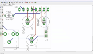 Build your own amplifier tutorial circuit board screenshot