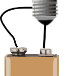 Circuit with light bulb and battery