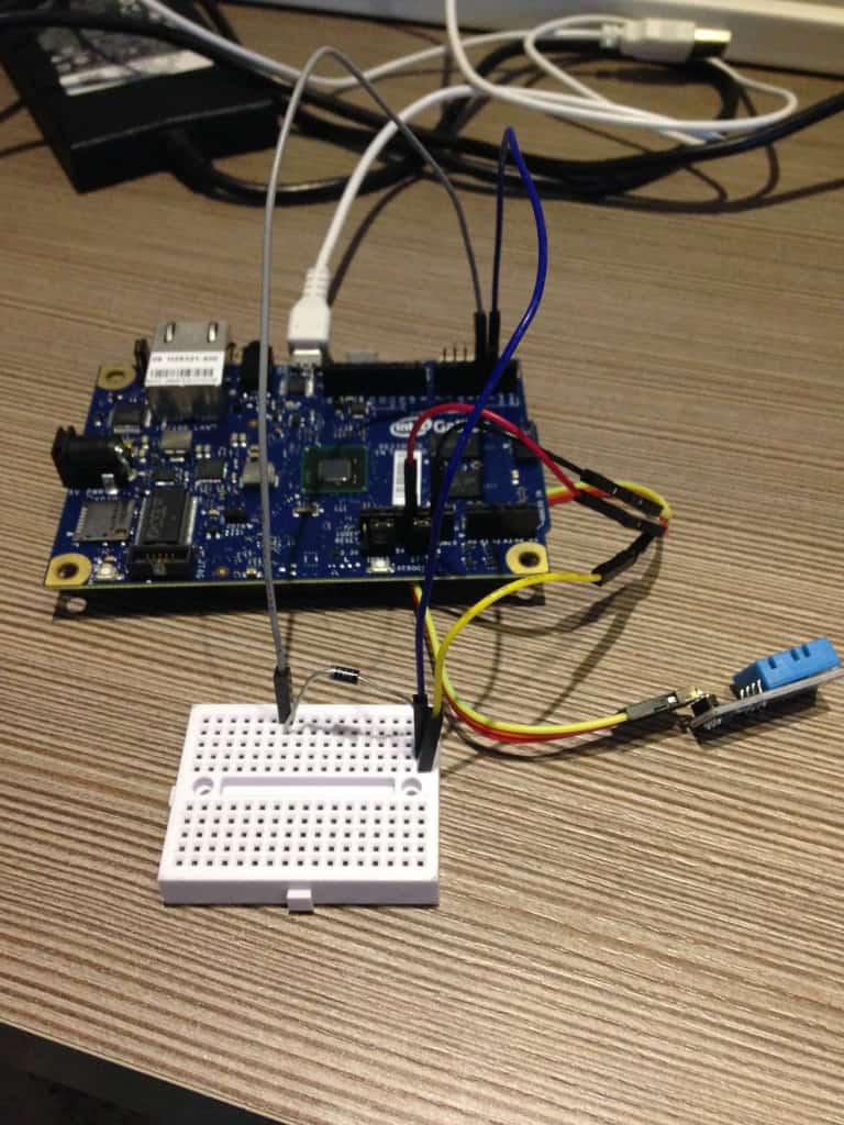 The first of many Intel Galileo projects - simple weather station