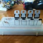 H-bridge prototype on breadboard