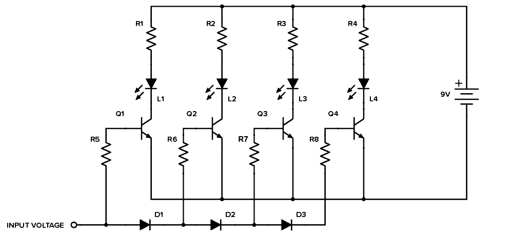 VU-meter circuit diagram