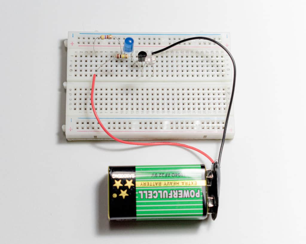 The finished night light circuit 