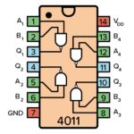 Pinout for the 4011 IC