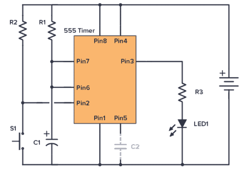 555 timer one shot circuit