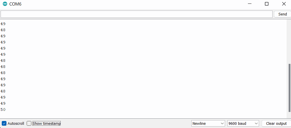 Arduino serial monitor output