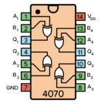 CD4070 Pinout