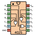 CD4025 pinout