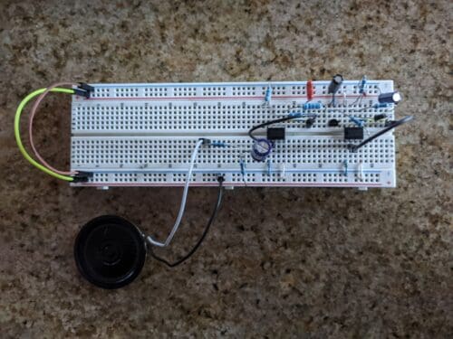 The finished 555 Police Siren circuit