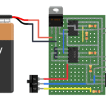Drawing of useless machine circuit soldered