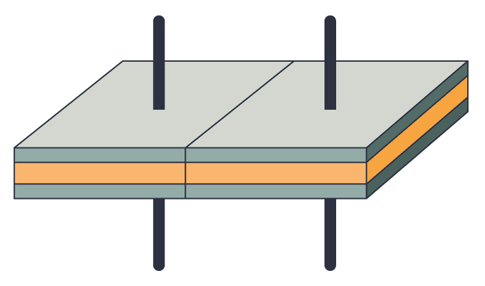 Inside capacitors in parallel