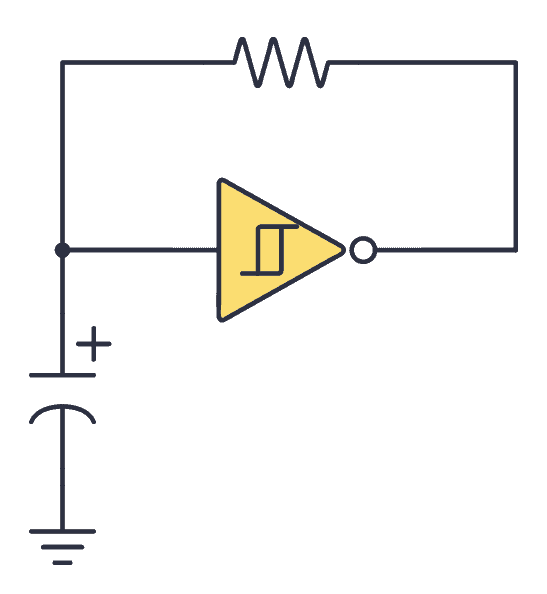 CD40106 An IC with 6 SchmittTrigger Inverters