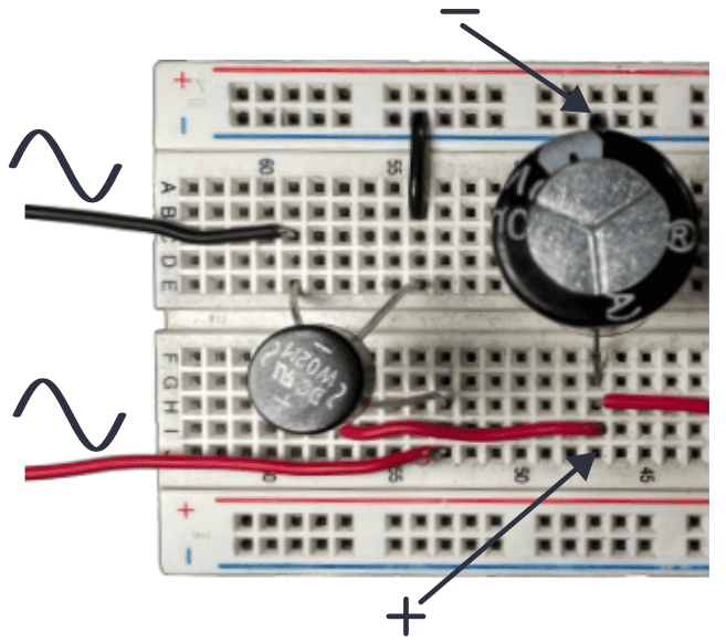 wiring capacitor filter