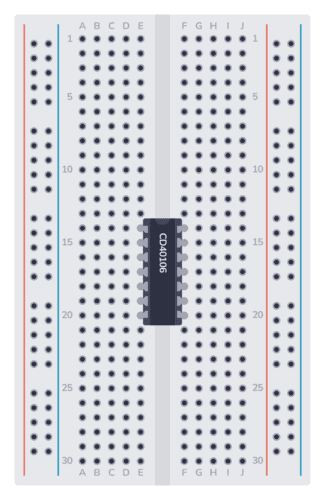 Build a Blinking LED circuit step 1