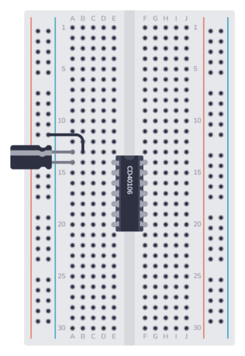 Build a Blinking LED circuit step 2