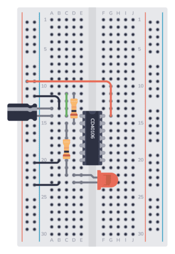 Build a Blinking LED circuit step 7