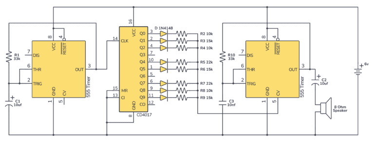 a Synthesizer with 10 Circuit Diagram