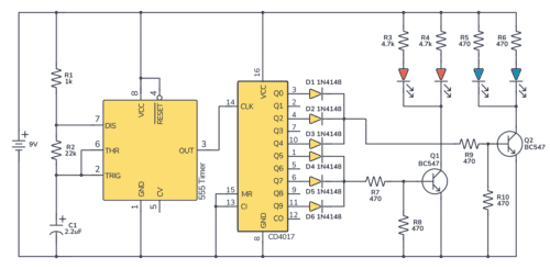 555 Timer Police Lights