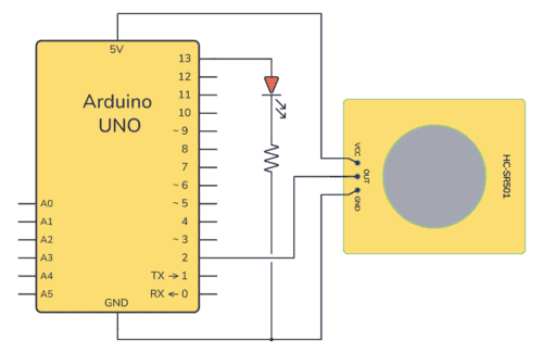 Arduino PIR Sensor Circuit and Code Example
