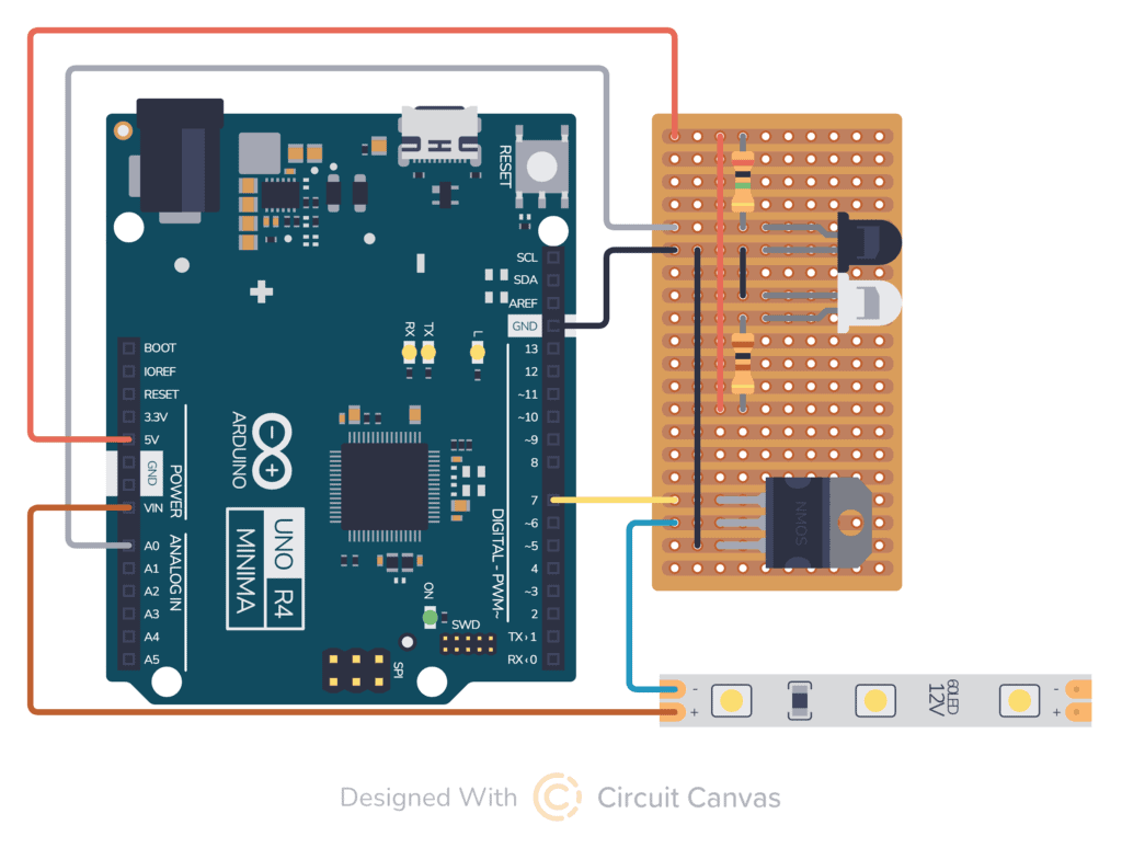 Touchless Kitchen Lighting with Arduino and Phototransistor